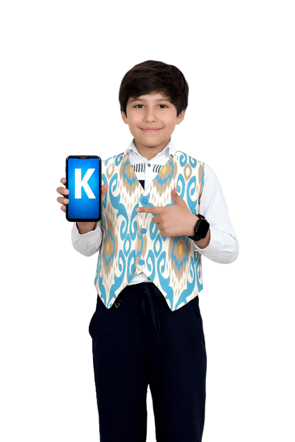 O'quvchi telefon bilan